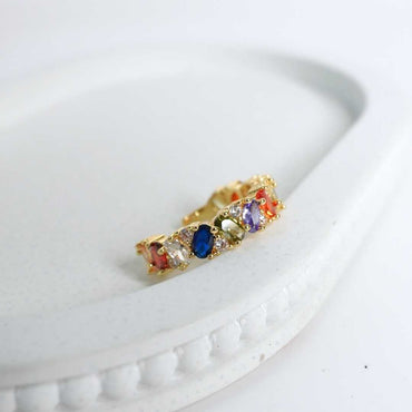 Celeste Rainbow Adjustable Gold-Plated Ring