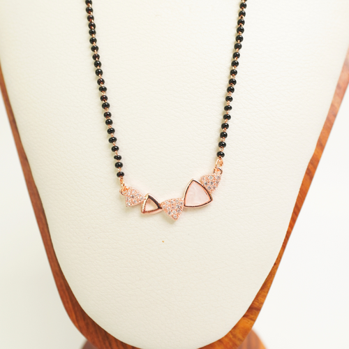 Ashara Trio Spark Mangalsutra – 18K rose gold-plated stainless steel mangalsutra