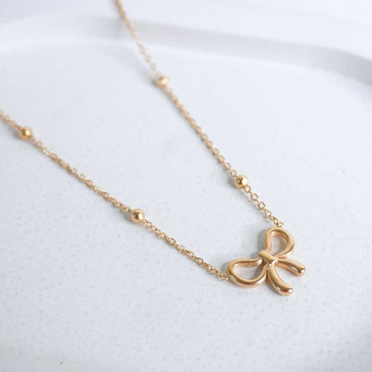 Golden Bow Necklace