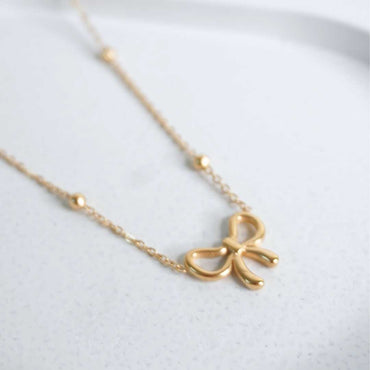 Golden Bow Necklace