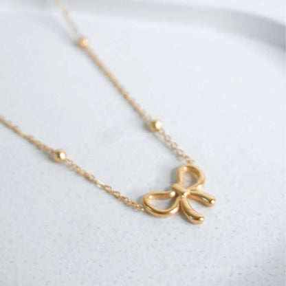 Golden Bow Necklace