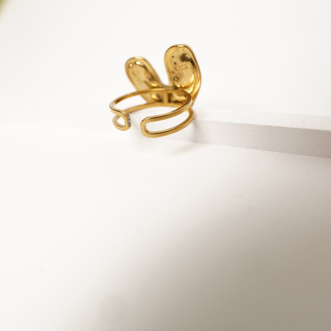 Ashara Abstract Heart Statement Ring |Adjustable