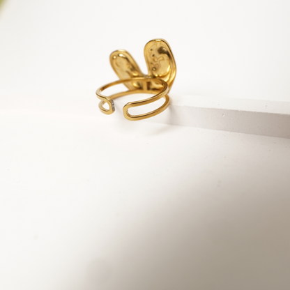 Ashara Abstract Heart Statement Ring |Adjustable