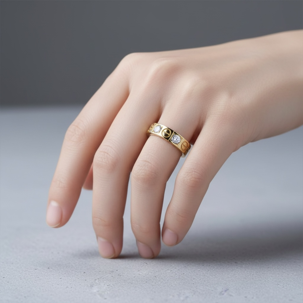 Elara Luxe Crystal Band Ring