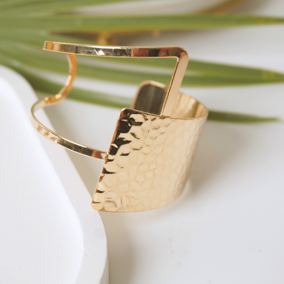 Sculpted Hammered Cuff Bracelet