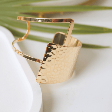 Sculpted Hammered Cuff Bracelet