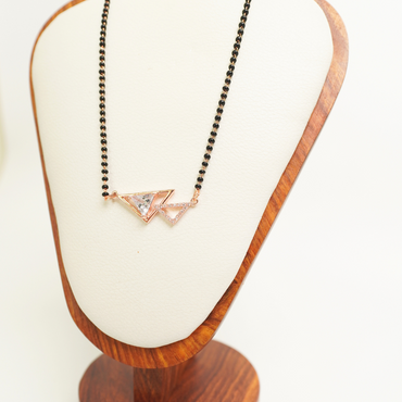Ashara Twin Edge Mangalsutra – 18K Rose Gold Plated, Anti-Tarnish