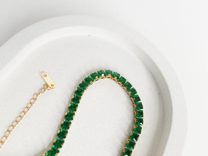 Emerald Radiance Tennis Bracelet
