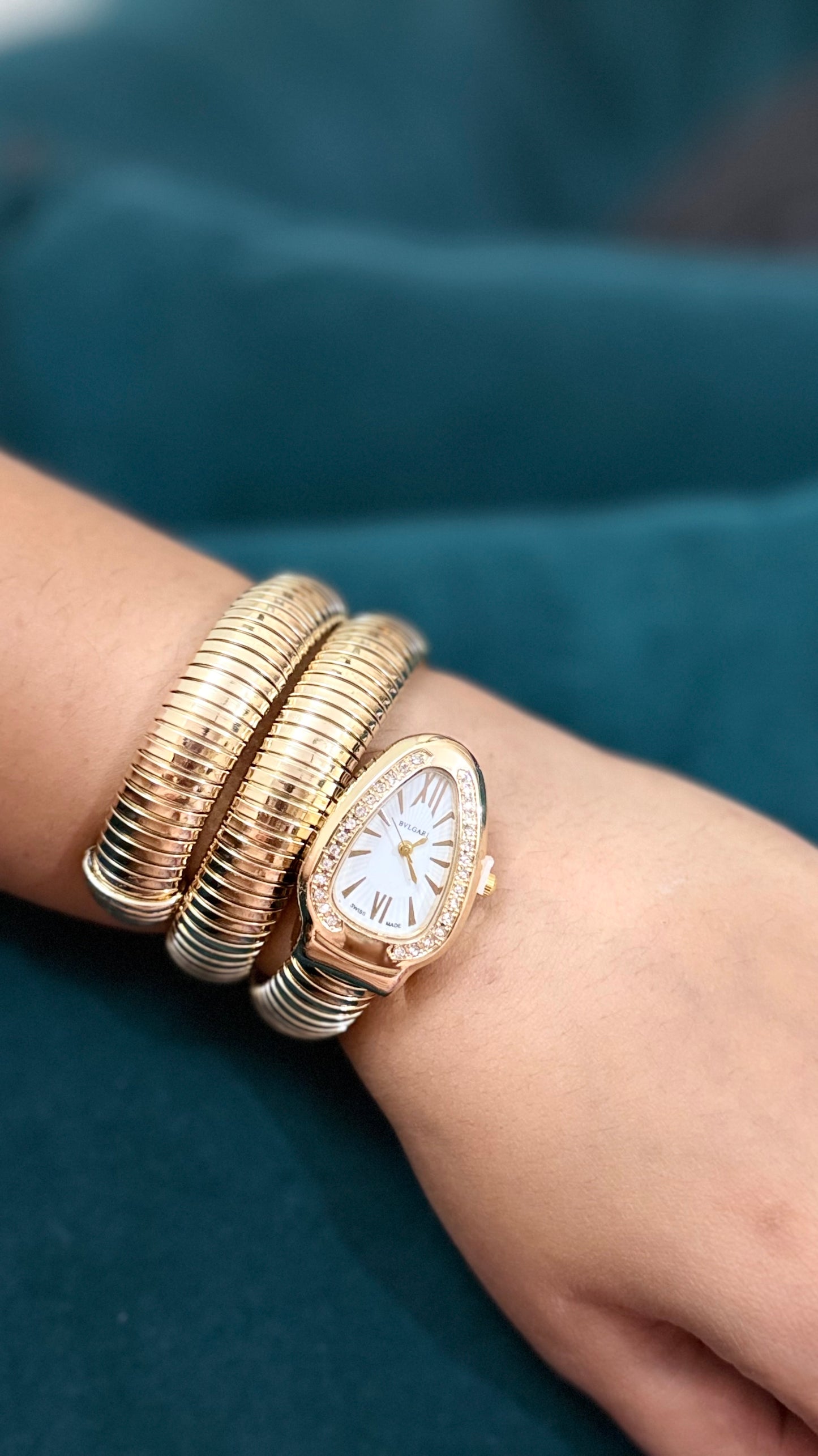 Serpentina Luxe Wrap Watch - White Dial