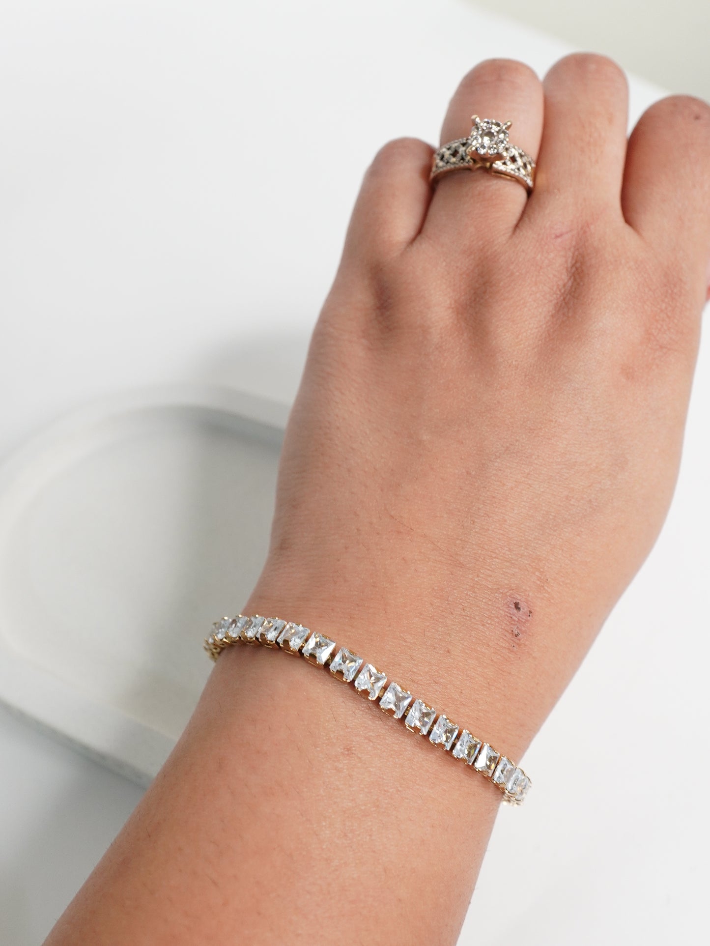 Aurora Square Tennis Bracelet