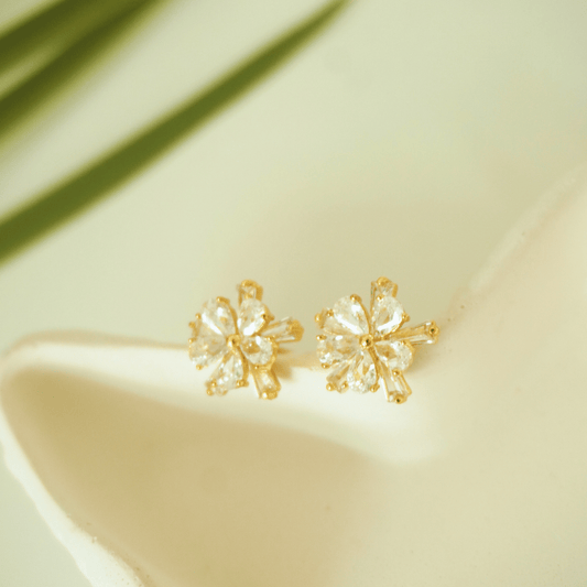 Daisy Bloom Gold-Plated Stud Earrings