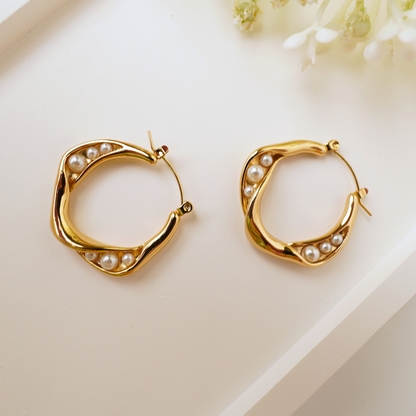 Ashara Pearl Dew Hoops