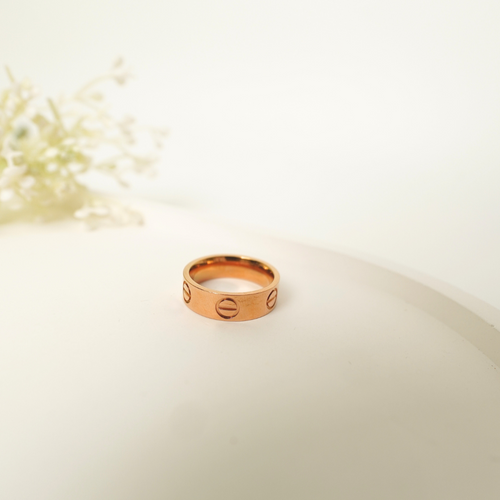 Ashara Rose Clasp Ring – 18K rose gold-plated stainless steel ring