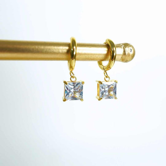 Astra Square-Cut Drop Hoops