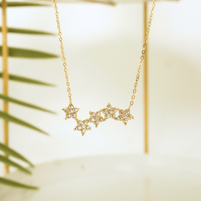 Daisy Drift Floral Necklace – 18K Gold Plated | Ashara Jewels