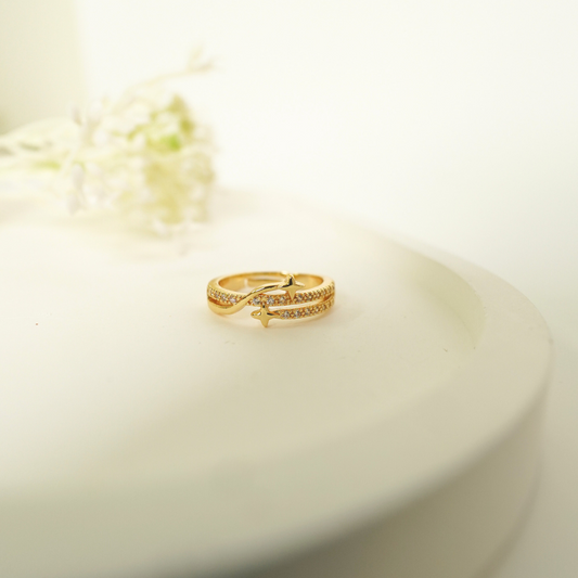 Ashara Stellar Crossover Ring | Adjustable