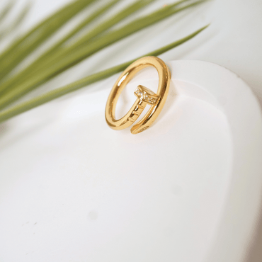 Ashara Crystal Nail Wrap Ring