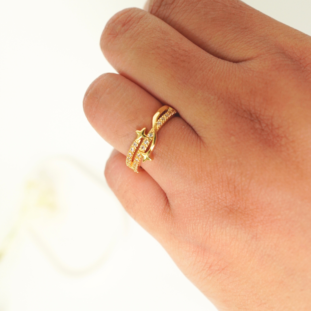 Ashara Stellar Crossover Ring | Adjustable