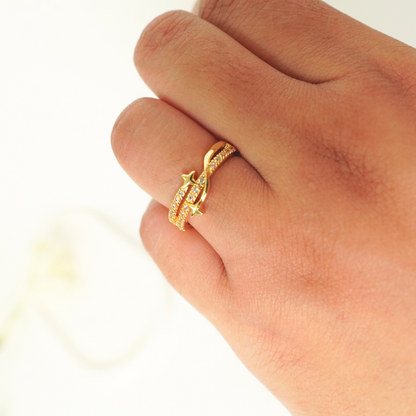 Ashara Stellar Crossover Ring | Adjustable