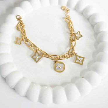 Golden Bloom Charm Bracelet