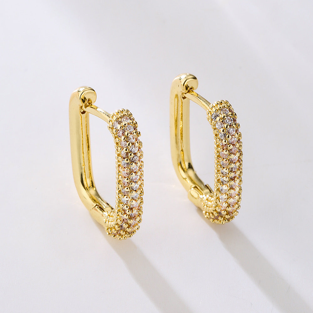 Ashara Luxe Spark Pavé Hoops