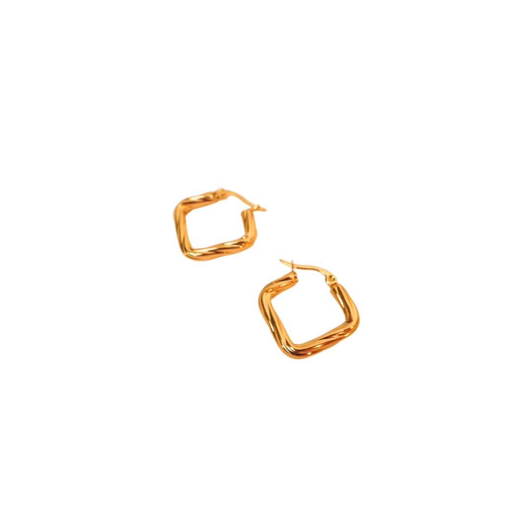 Ashara Glint Square Hoops