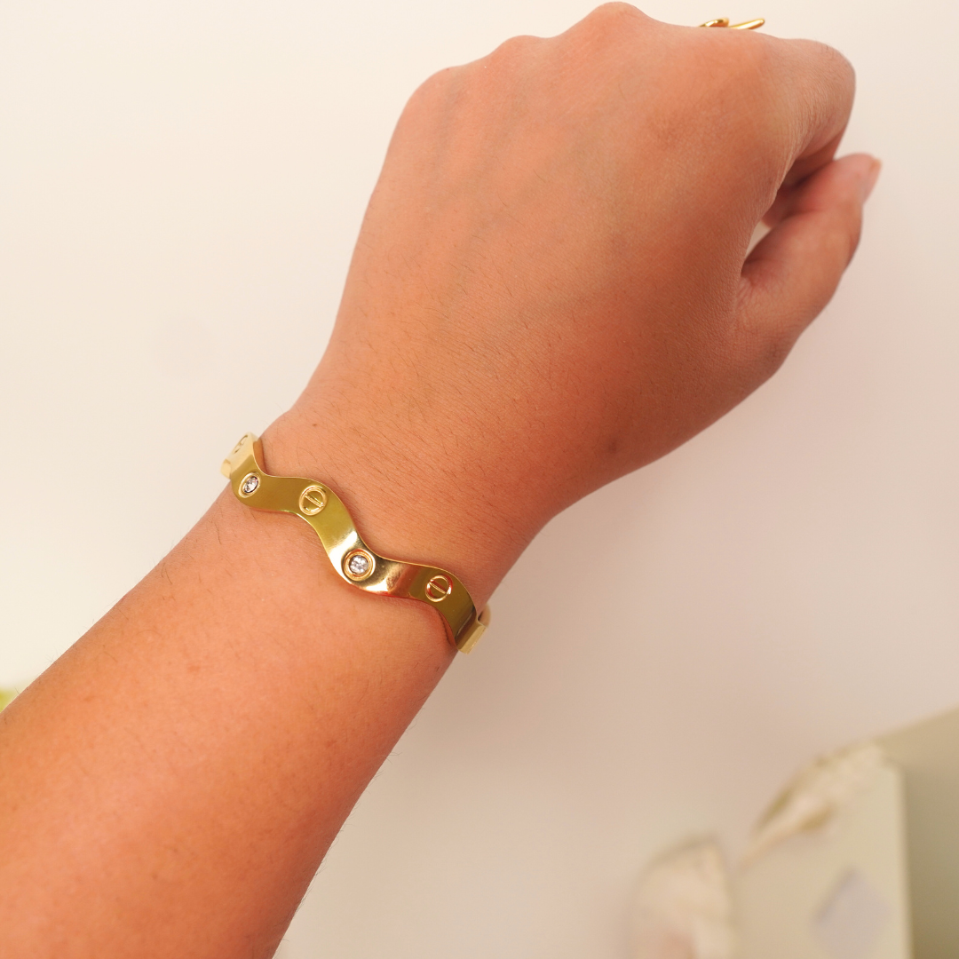 Ashara Waves of Gold Bracelet