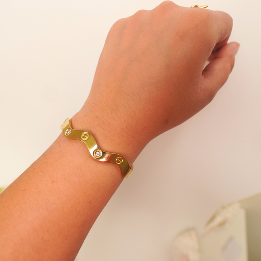 Ashara Waves of Gold Bracelet