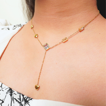 Ashara Golden Grace Drop Necklace
