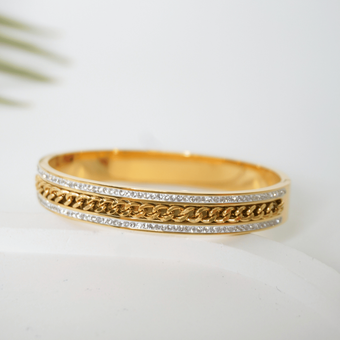 Eterna Dual-Tone Chain Bangle