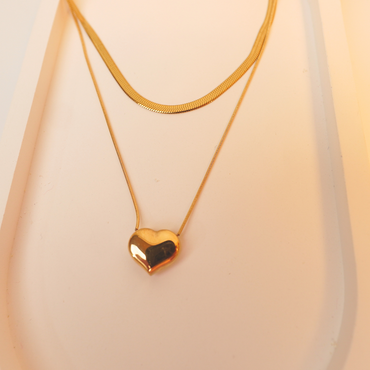 GlowHeart Layered Heart Necklace