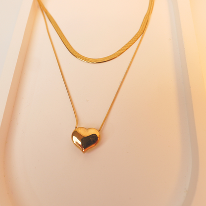 GlowHeart Layered Heart Necklace