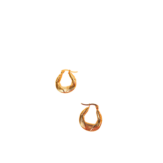 Braided Beam Hoops – 18k Gold Plated Woven Vintage-Style Hoops