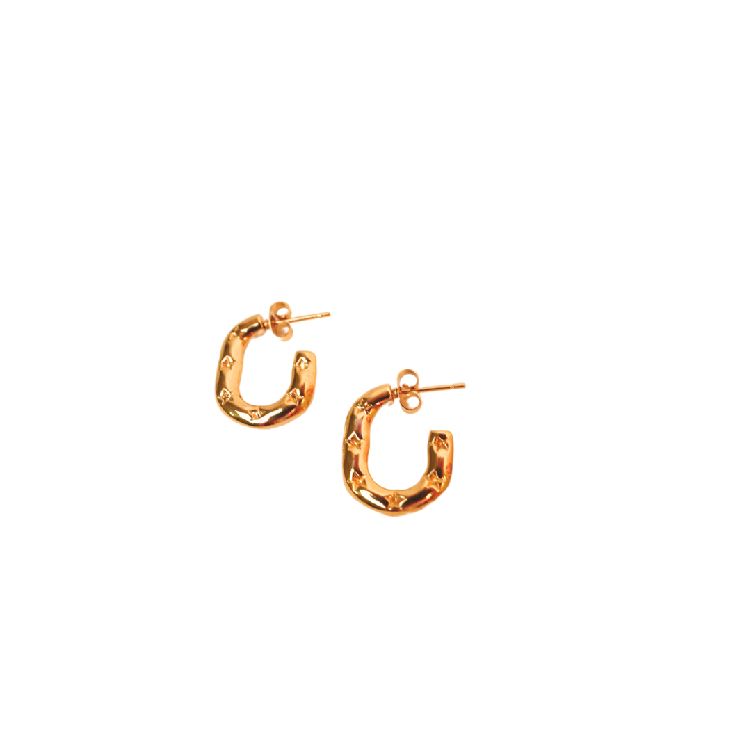 Molten Loop Hoops – 18k Gold Plated Sculptural Waterproof Earrings