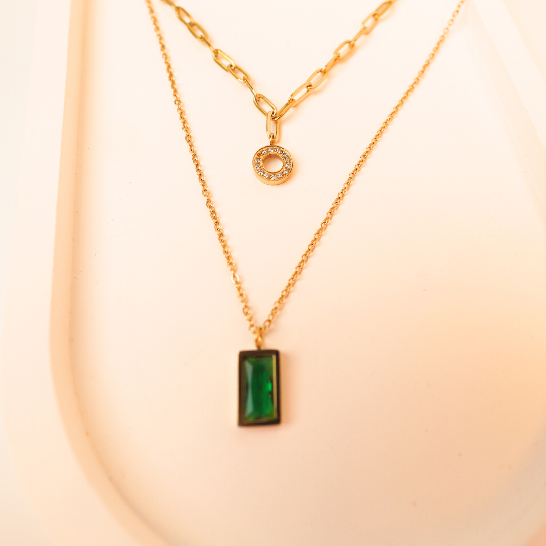 Emerald Muse Layered Necklace