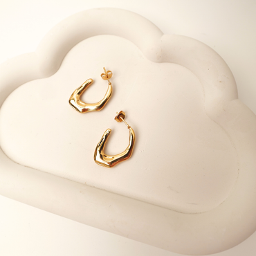 Ashara Terra Textured Hoops