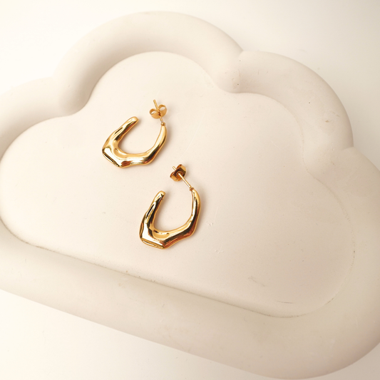 Ashara Terra Textured Hoops