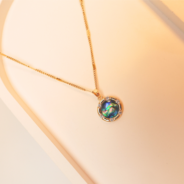 Moonlit Bloom Iridescent Necklace