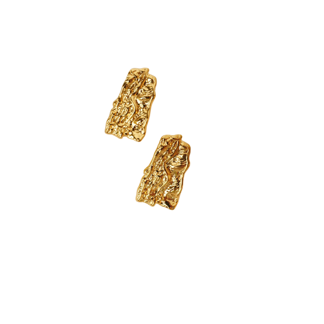 Ashara Molten Gold Studs
