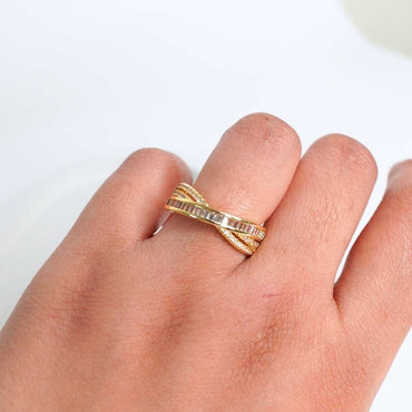Lustre Bands Adjustable Gold-Plated Ring