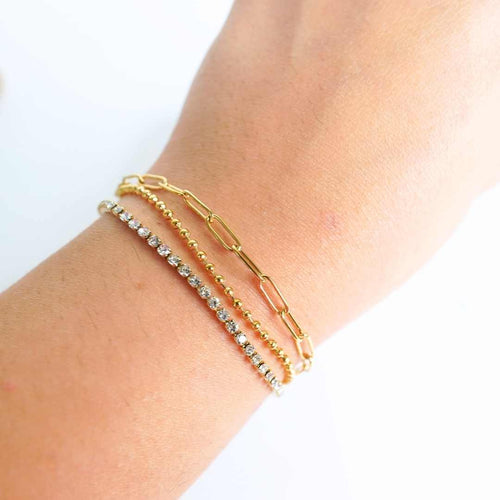 Radiance Layered Chain Bracelet – 18K gold-plated stainless steel bracelet