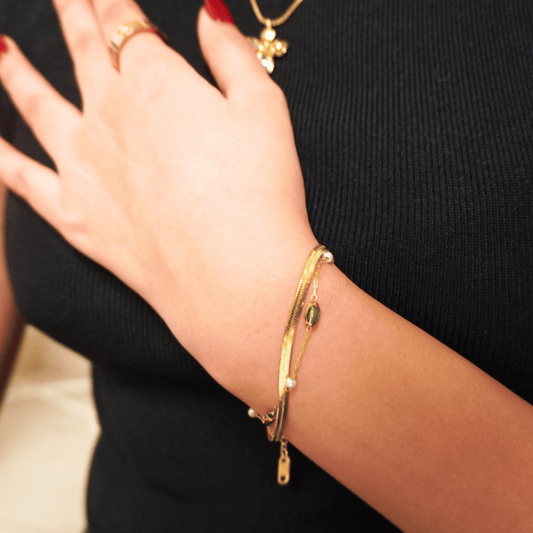 Ashara Emerald Flow Bracelet