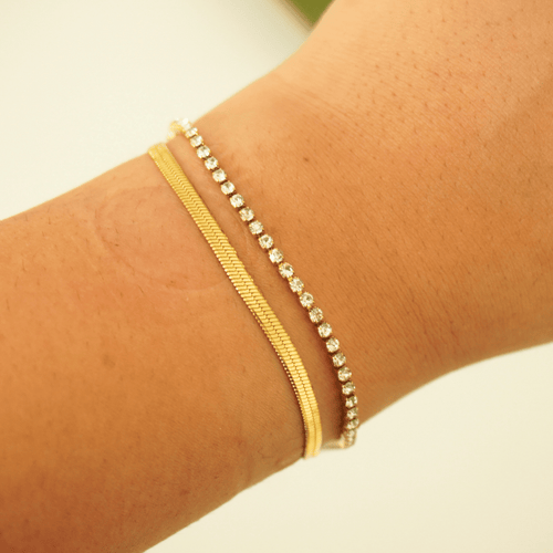 Ashara Serpentine Shine Bracelet – 18K gold-plated stainless steel bracelet