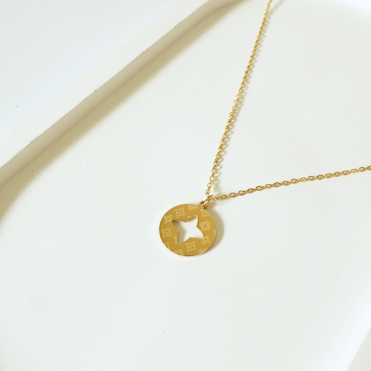 Ashara Monogram Cutout Pendant