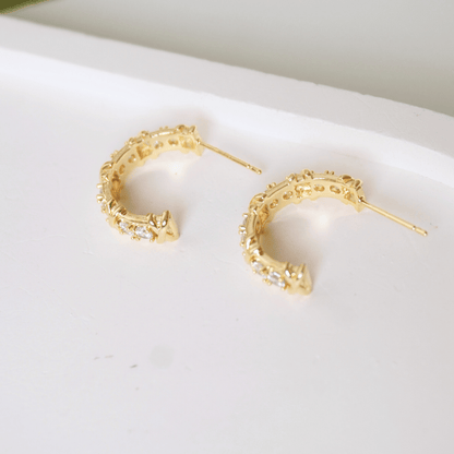 Ashara Aurora Crystal Hoops