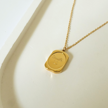 Ashara Smile Tag Necklace