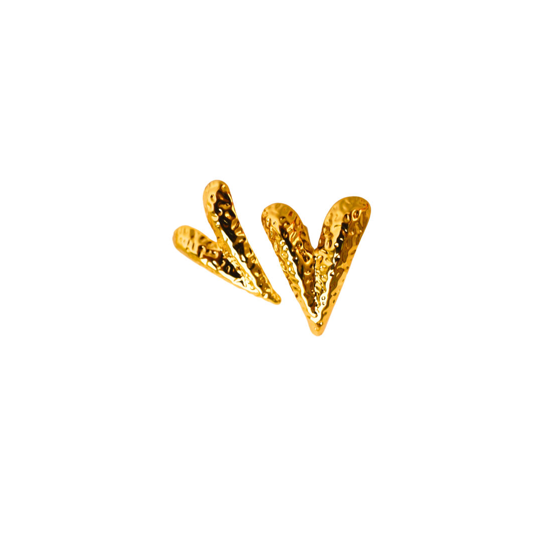 Viva Lava Studs – 18K Gold-Plated Molten Heart Earrings