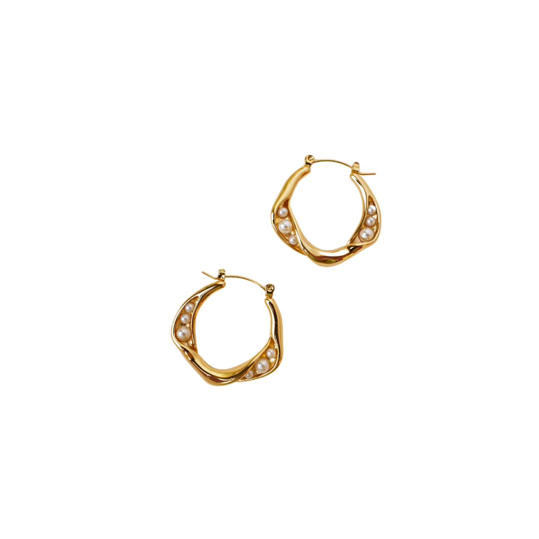 Ashara Pearl Dew Hoops