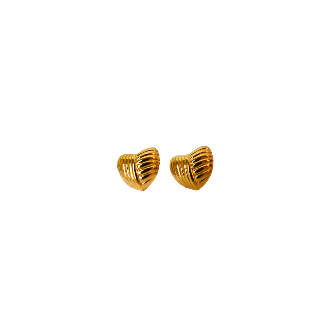 Ashara Deco Heart Studs