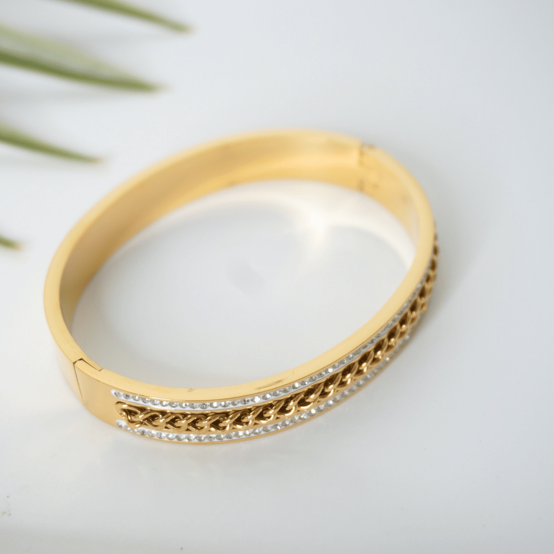 Eterna Dual-Tone Chain Bangle